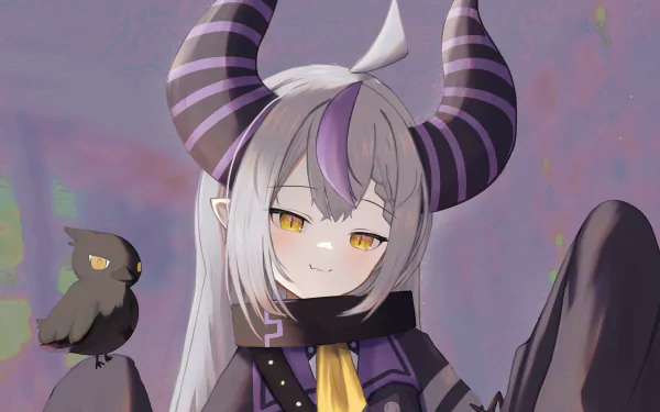 hololive La+ Darknesss (Virtual Youtuber) Anime Virtual Youtuber HD Desktop Wallpaper | Background Image