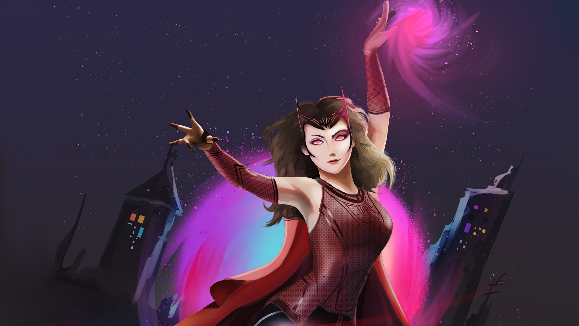 Download Comic Scarlet Witch 4k Ultra HD Wallpaper by arifwijaya