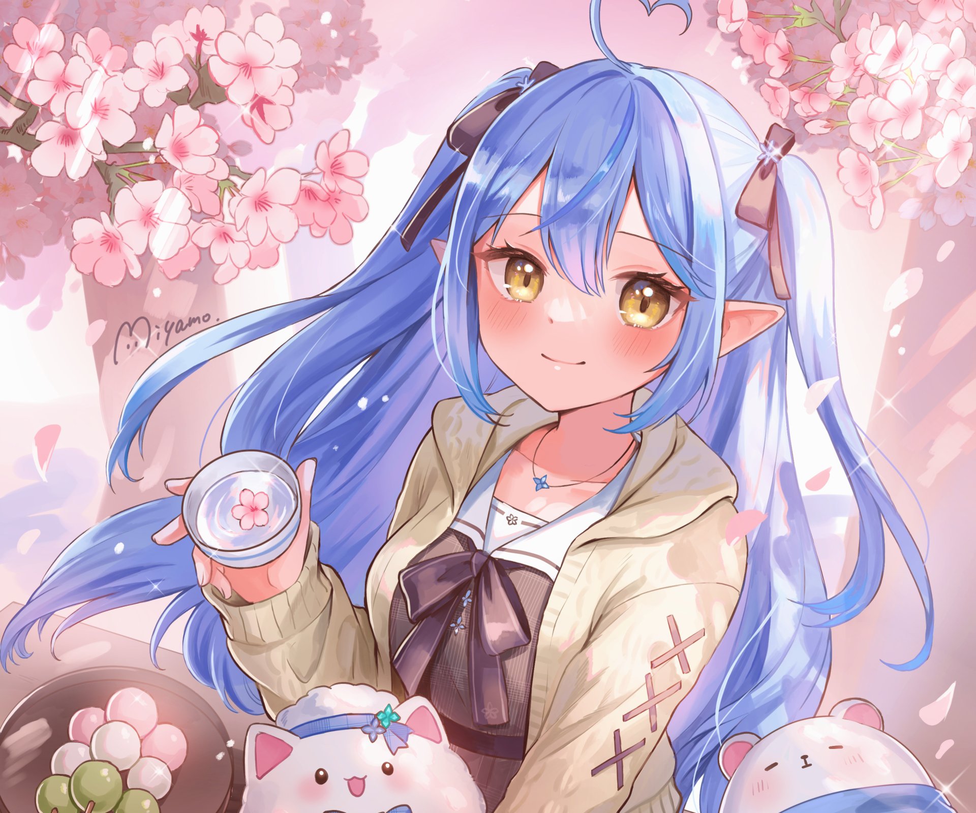 Download Yukihana Lamy Hololive Anime Virtual Youtuber HD Wallpaper