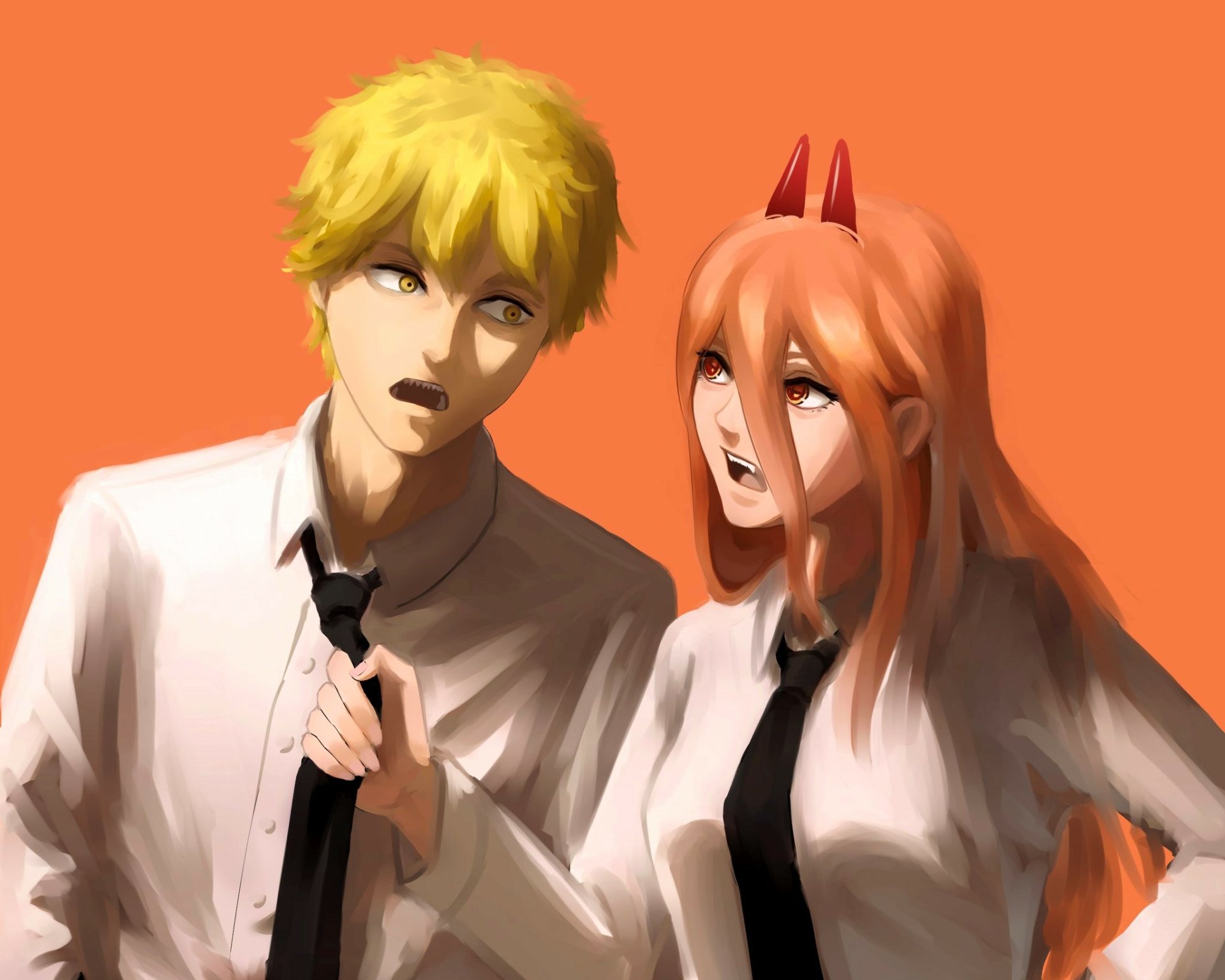 Download Power (Chainsaw Man) Denji (Chainsaw Man) Anime Chainsaw Man HD Wallpaper by あお