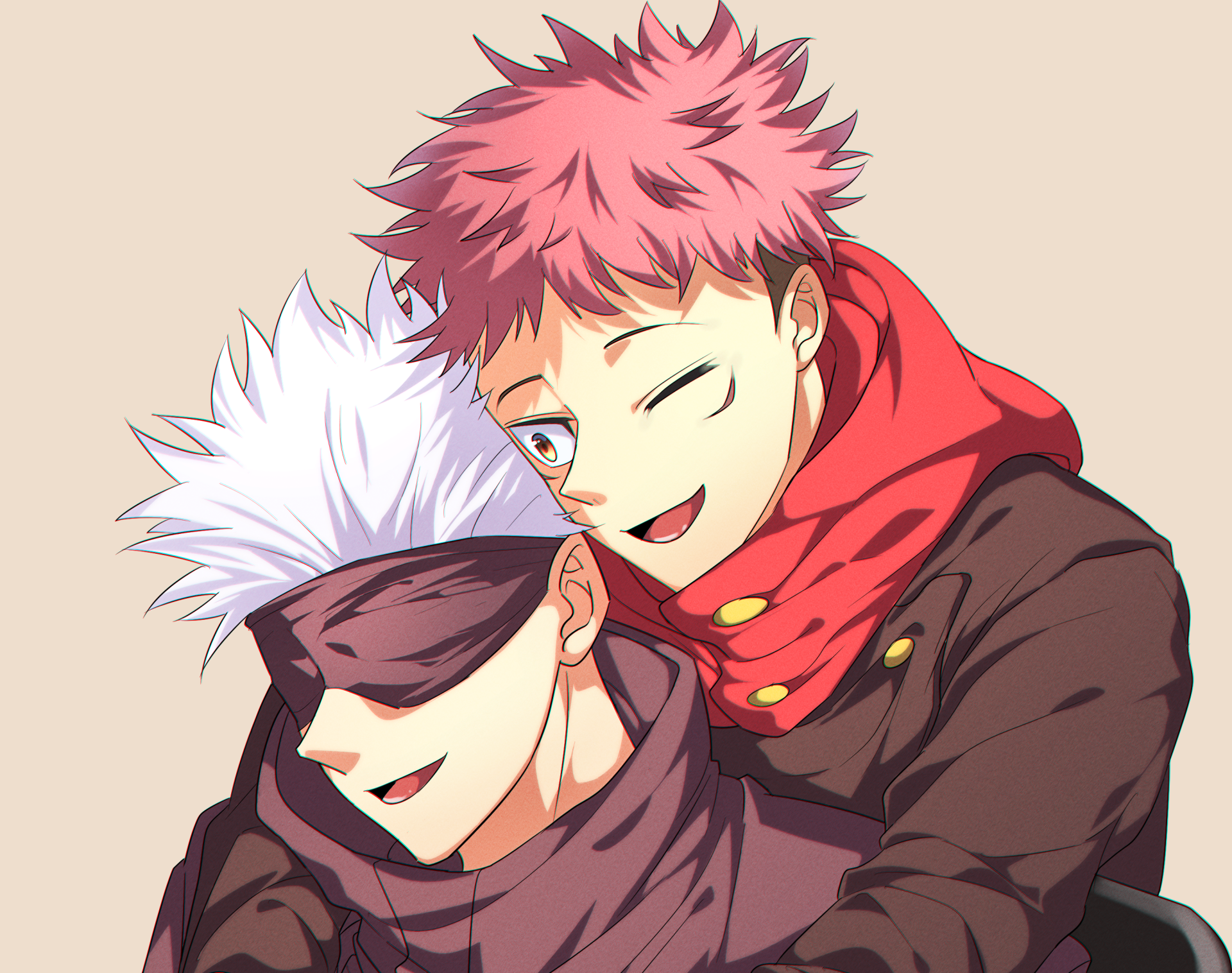 Download Yuji Itadori Satoru Gojo Anime Jujutsu Kaisen HD Wallpaper by ...