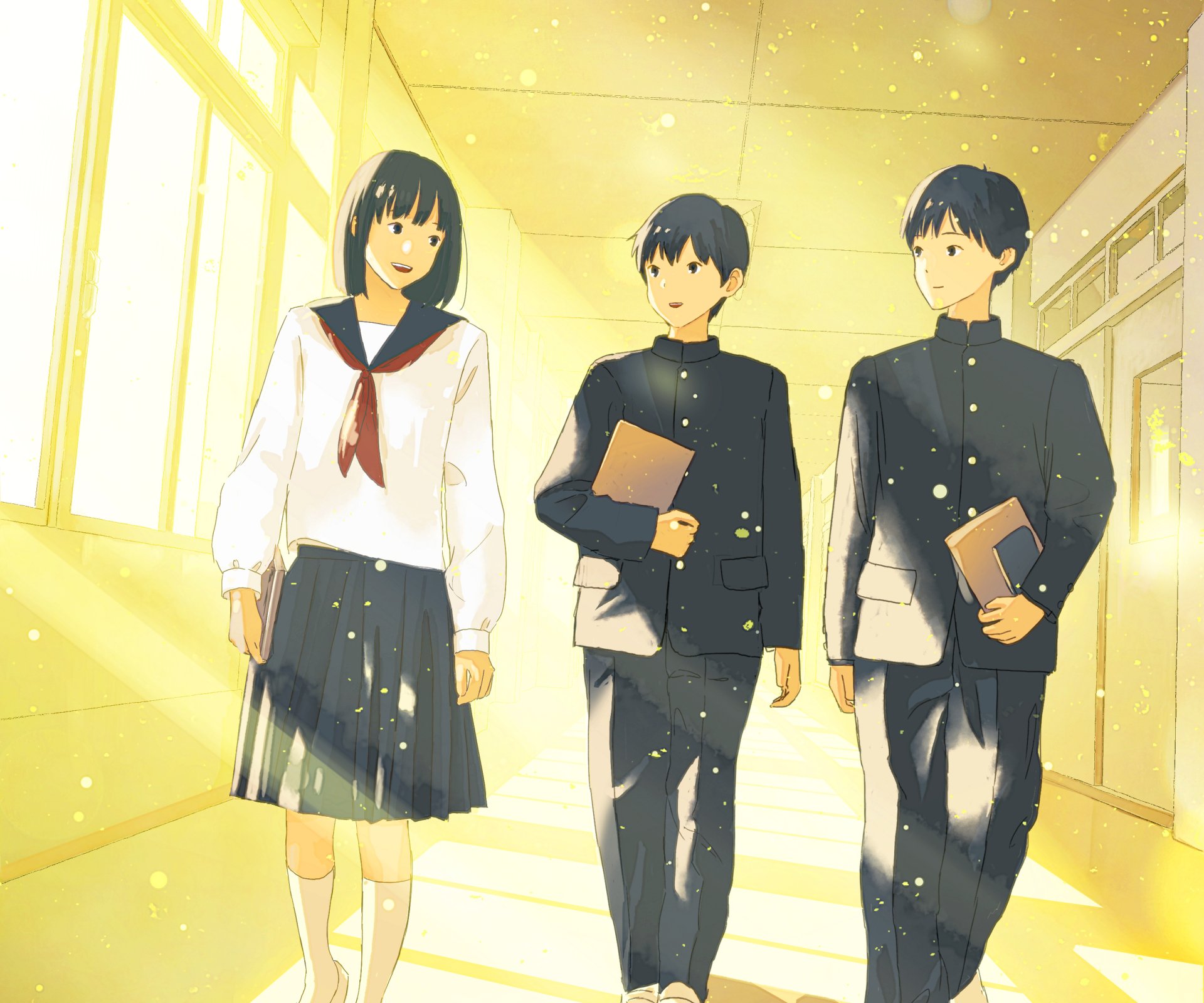 Download Anime Friends HD Wallpaper