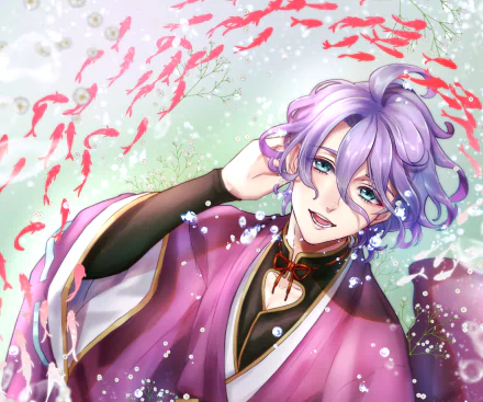 Kasen Kanesada Anime Touken Ranbu HD Desktop Wallpaper | Background Image