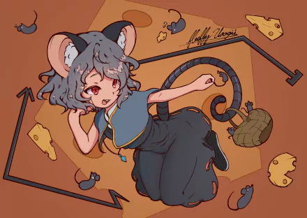 Nazrin (Touhou) Anime Touhou HD Desktop Wallpaper | Background Image