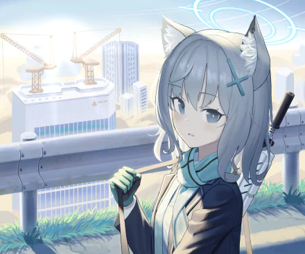 Shiroko Sunaookami video game Blue Archive HD Desktop Wallpaper | Background Image