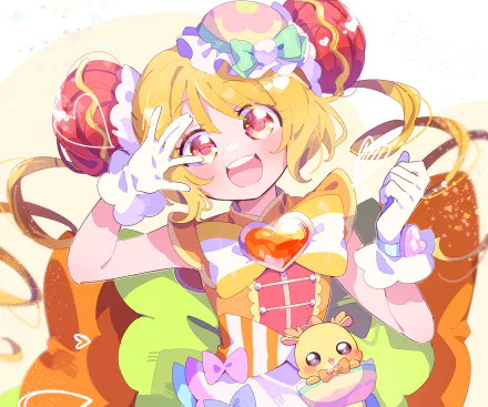 Hanamichi Ran Cure Yum-Yum Anime Delicious Party Precure HD Desktop Wallpaper | Background Image