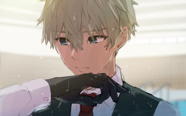 Loid Forger from Spy x Family anime, depicted in a detailed 4K Ultra HD desktop wallpaper with a contemplative expression and soft lighting.