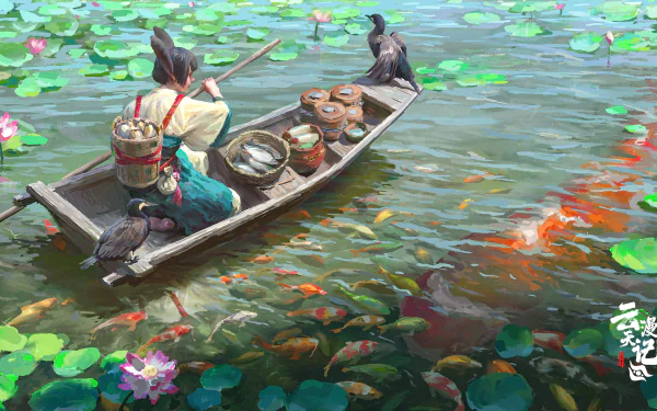 koi fantasy people HD Desktop Wallpaper | Background Image