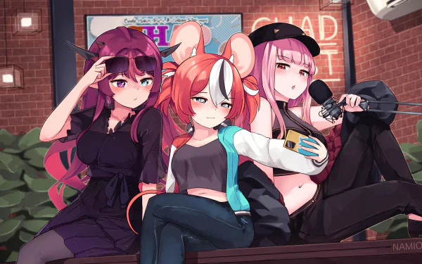 Mori Calliope Hakos Baelz Anime Virtual Youtuber HD Desktop Wallpaper | Background Image