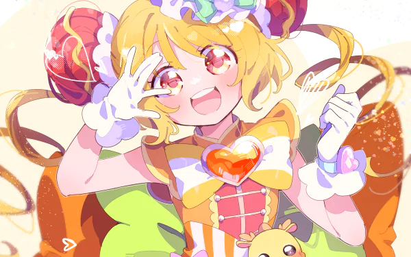 Hanamichi Ran Cure Yum-Yum Anime Delicious Party Precure HD Desktop Wallpaper | Background Image