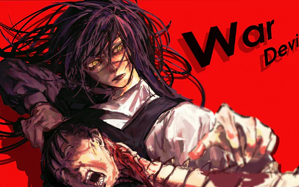 War Devil Asa Mitaka Anime Chainsaw Man HD Desktop Wallpaper | Background Image