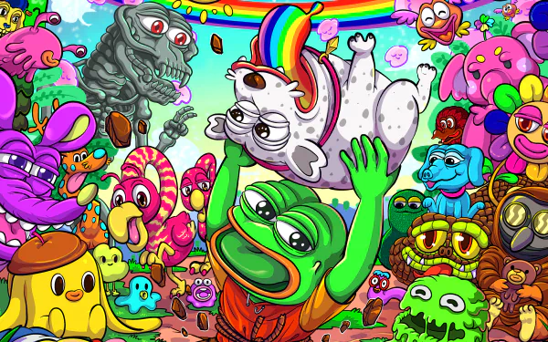 colorful funny Pepe the Frog HD Desktop Wallpaper | Background Image