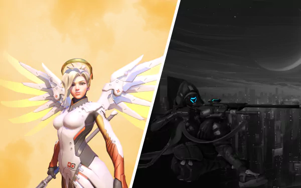 Ana (Overwatch) Mercy (Overwatch) video game Overwatch HD Desktop Wallpaper | Background Image