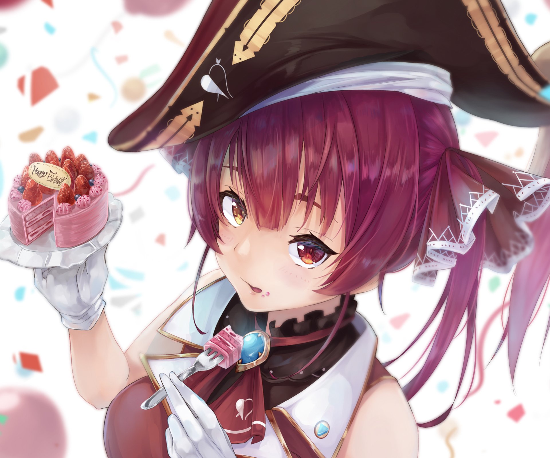 Download Hololive Houshou Marine Anime Virtual Youtuber HD Wallpaper