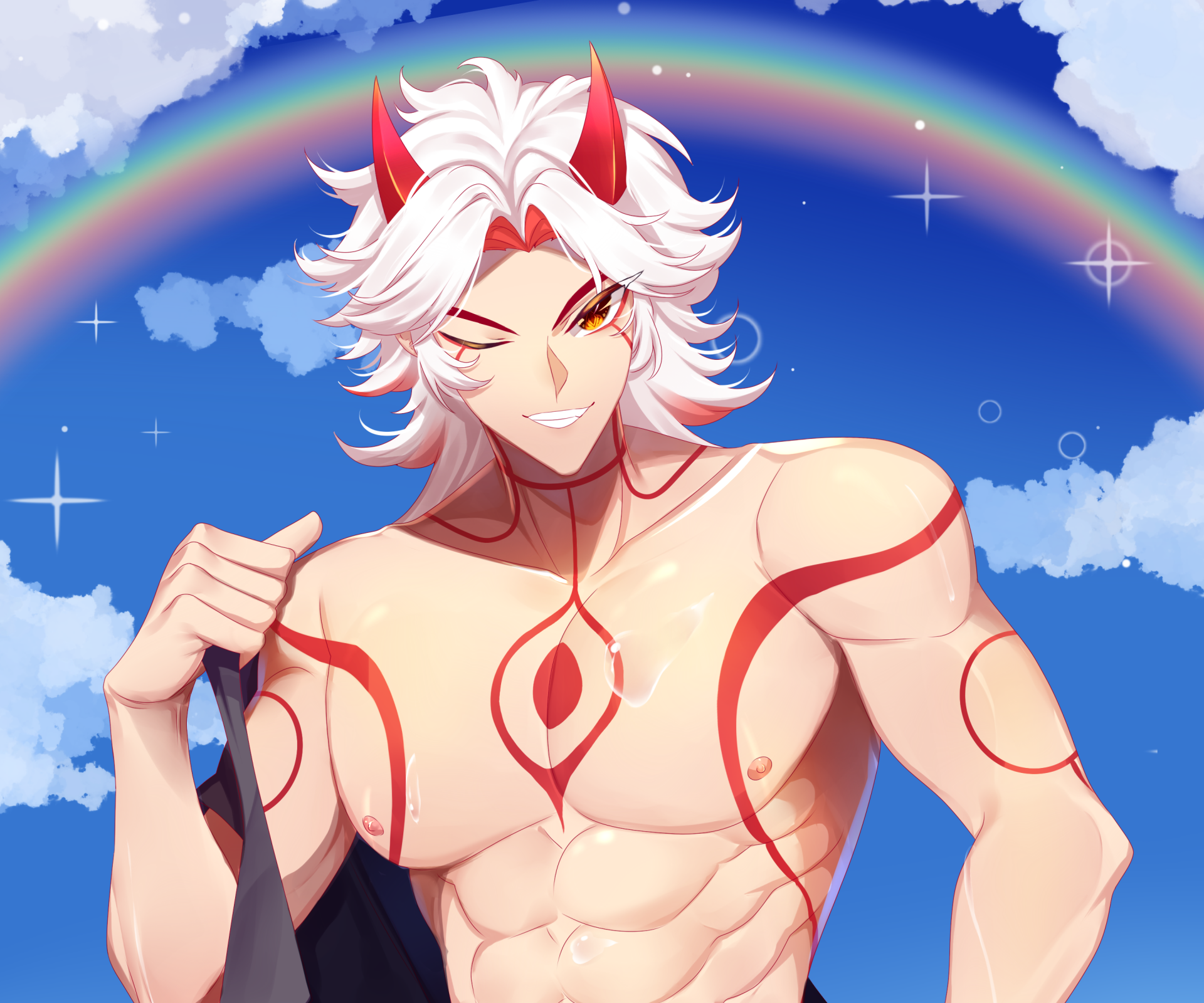 Download Arataki Itto Video Game Genshin Impact HD Wallpaper