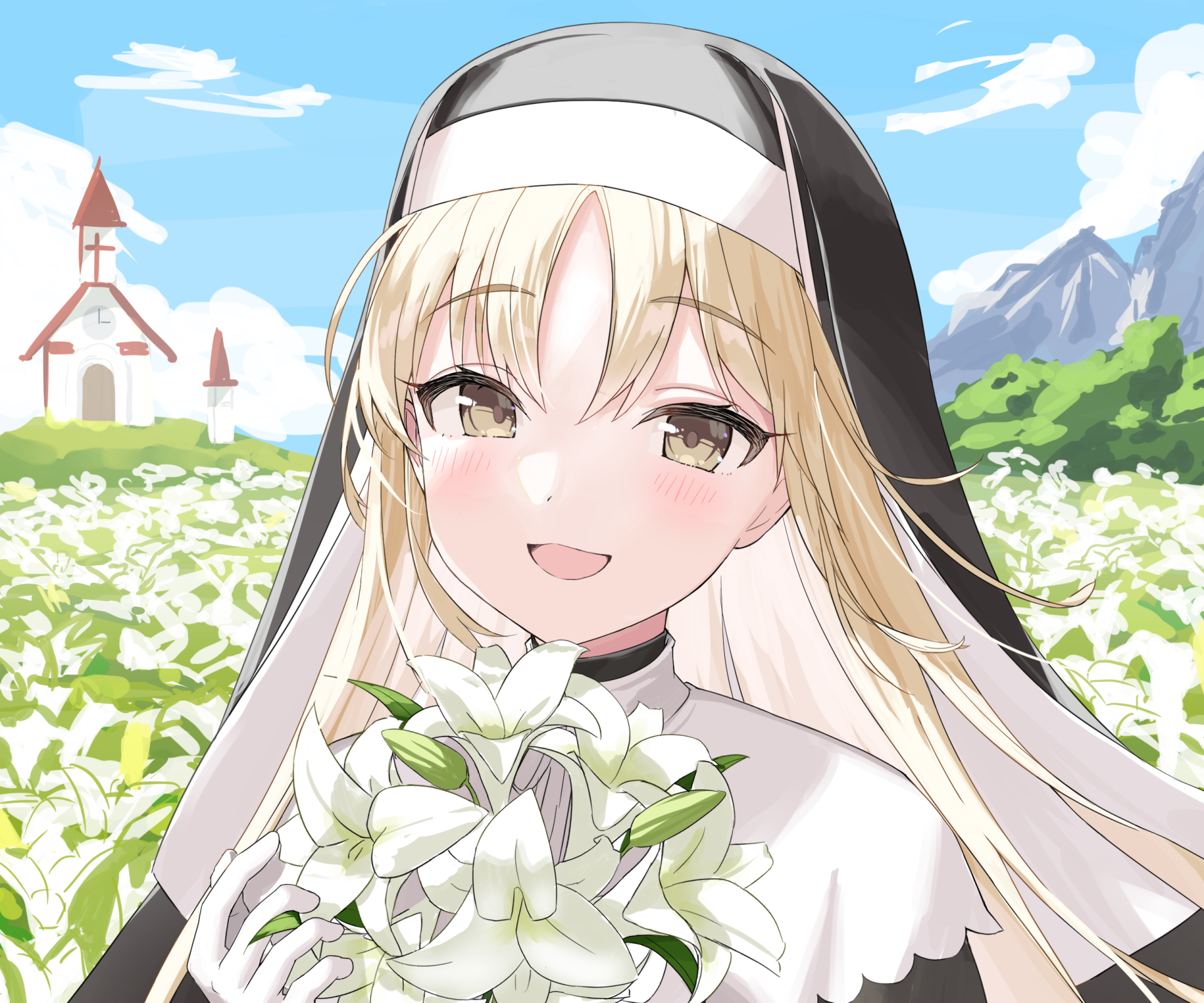 Download Sister Claire (Virtual Youtuber) Nijisanji Anime Virtual Youtuber HD Wallpaper