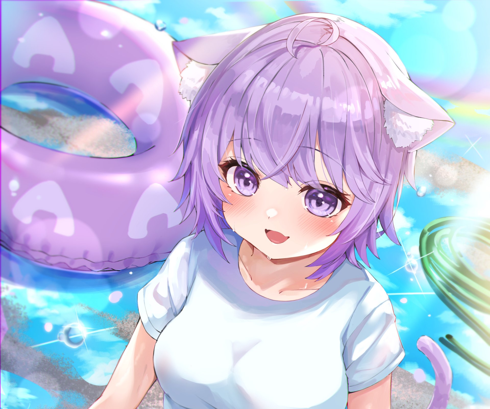 Download Hololive Nekomata Okayu Anime Virtual Youtuber HD Wallpaper