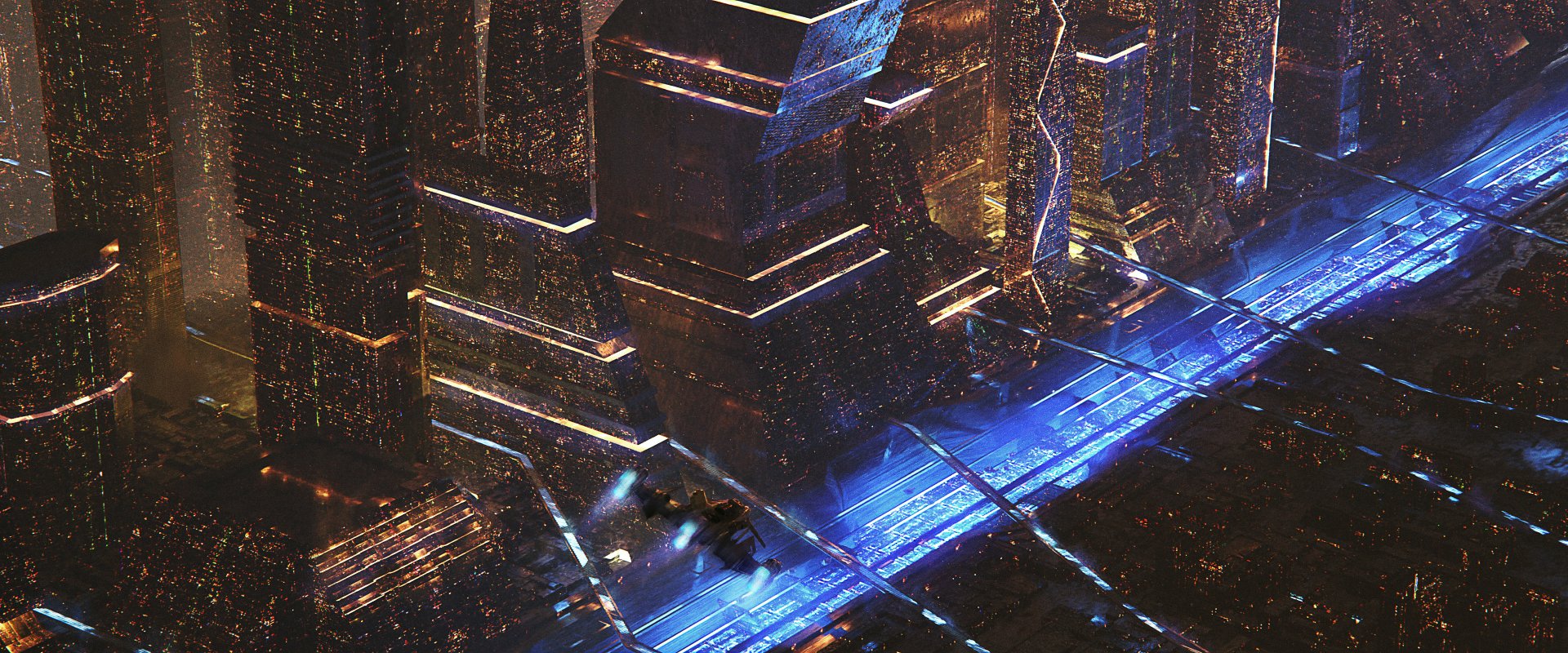 Download Sci Fi City Sci Fi City HD Wallpaper by Alex Underwood