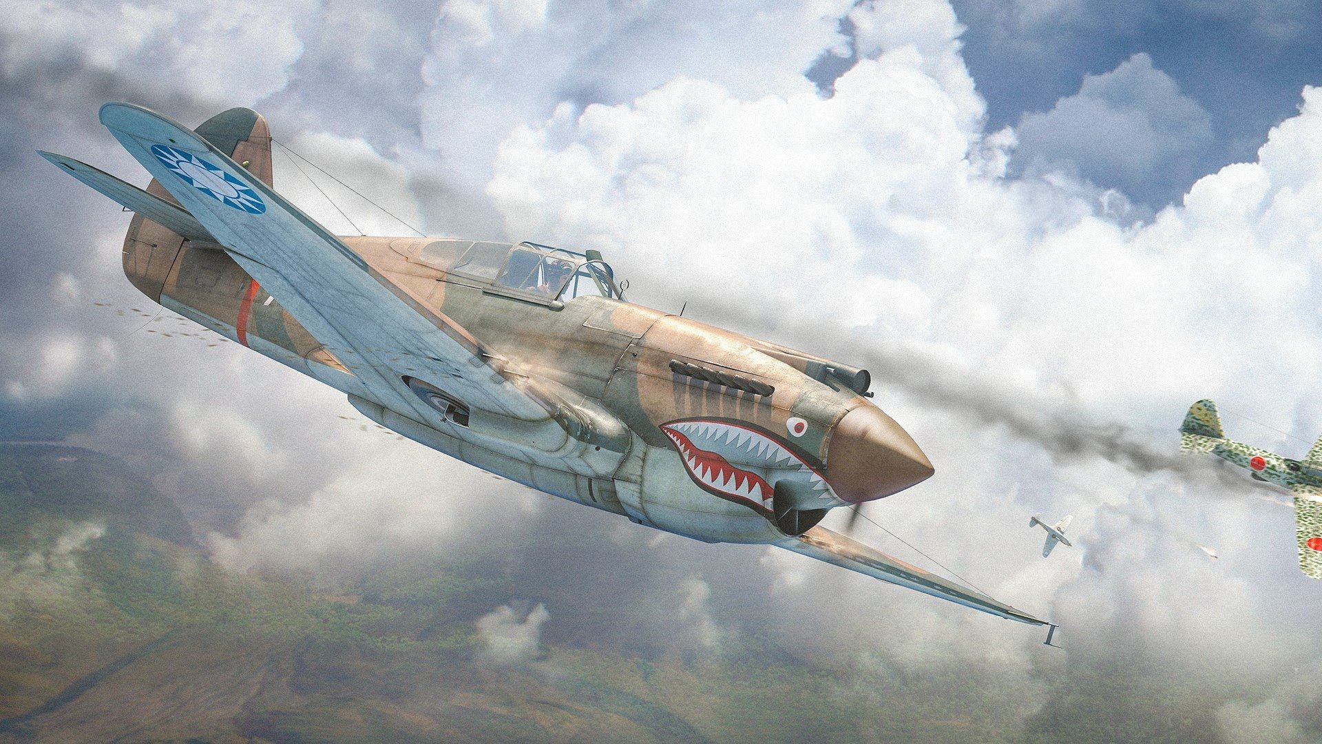 Download World War II Military Curtiss P-40 Warhawk HD Wallpaper