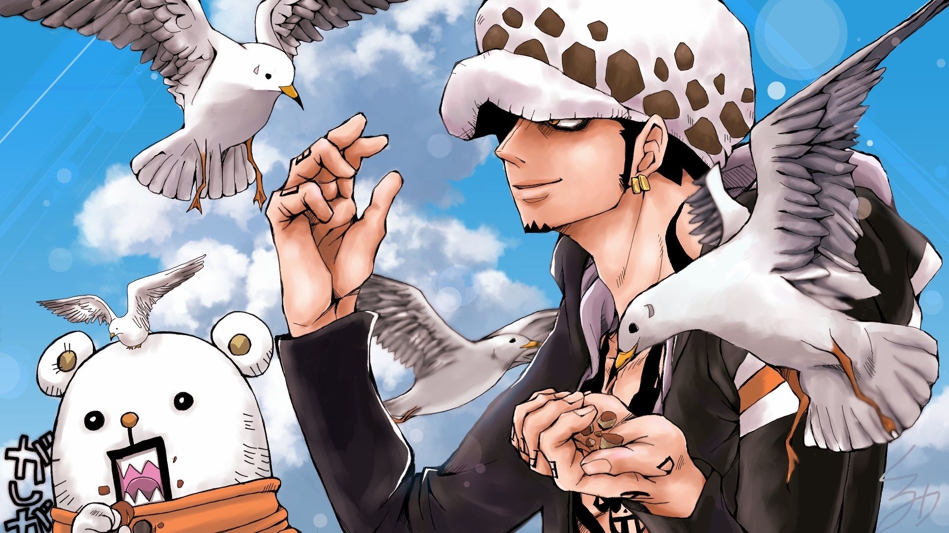 Download Trafalgar Law Bepo (One Piece) Anime One Piece HD Wallpaper by くろみつ
