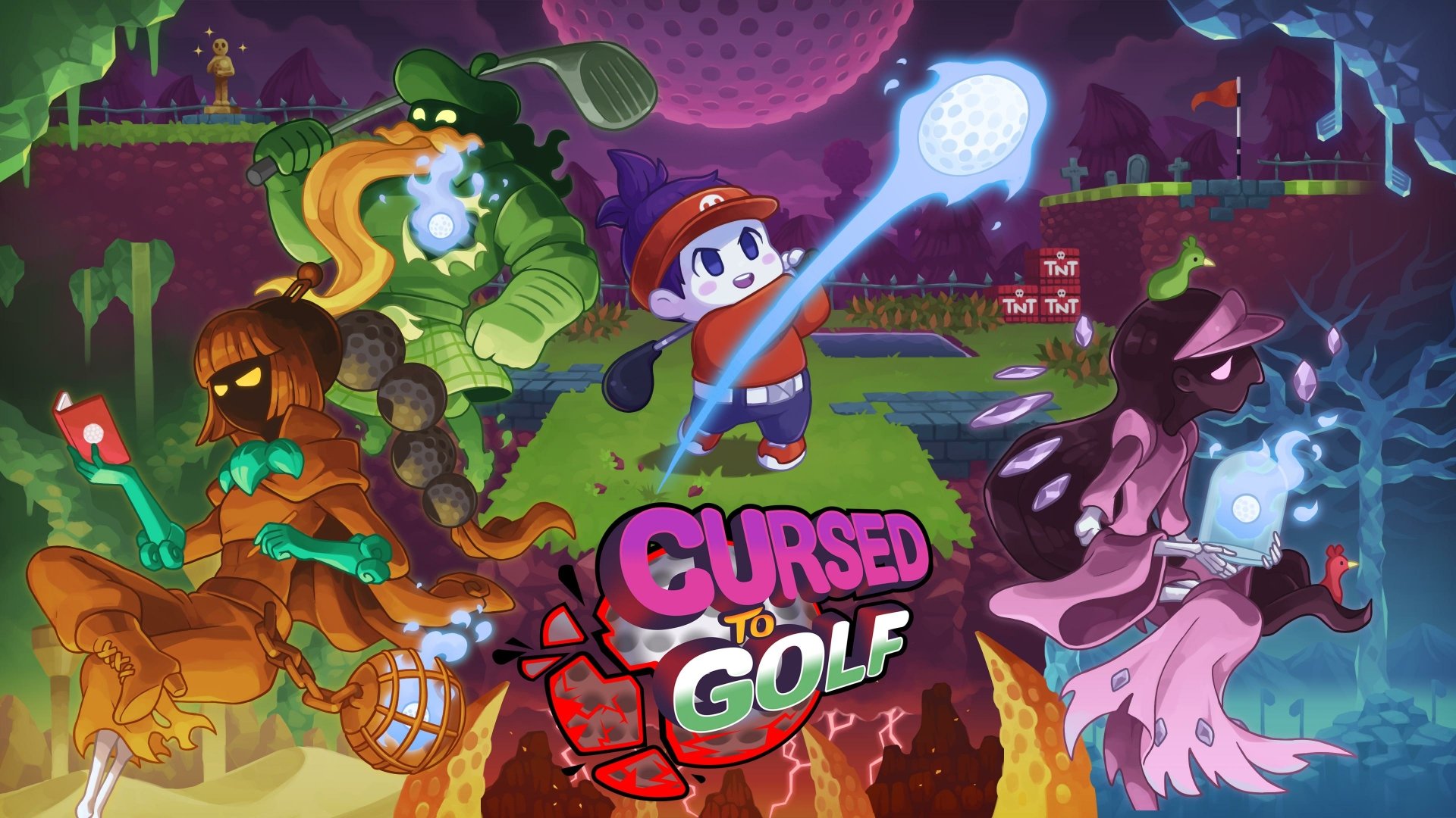 Download Video Game Cursed To Golf 4k Ultra HD Wallpaper