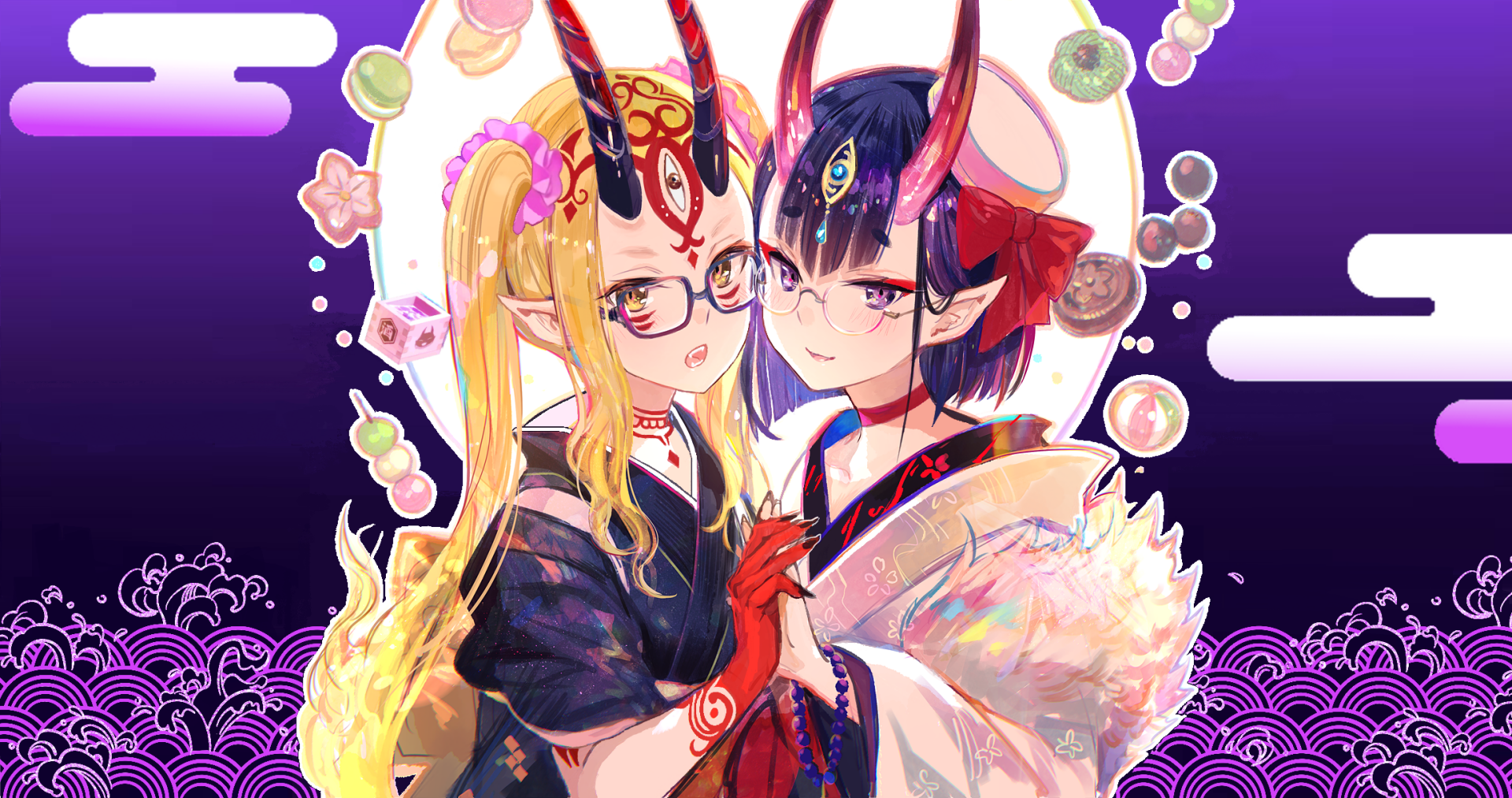 Download Shuten Dōji Assassin (Fate/Grand Order) Ibaraki Dōji Berserker (Fate/Grand Order) Anime Fate/Grand Order HD Wallpaper