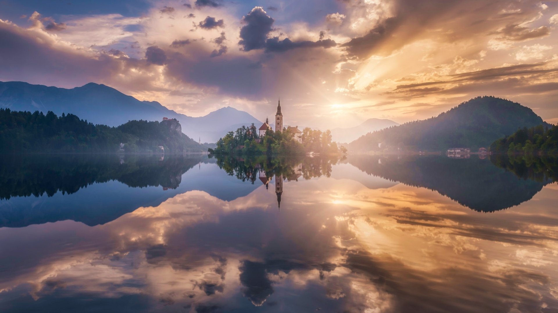 Download Lake Bled Slovenia Religious Assumption Of Mary Church HD