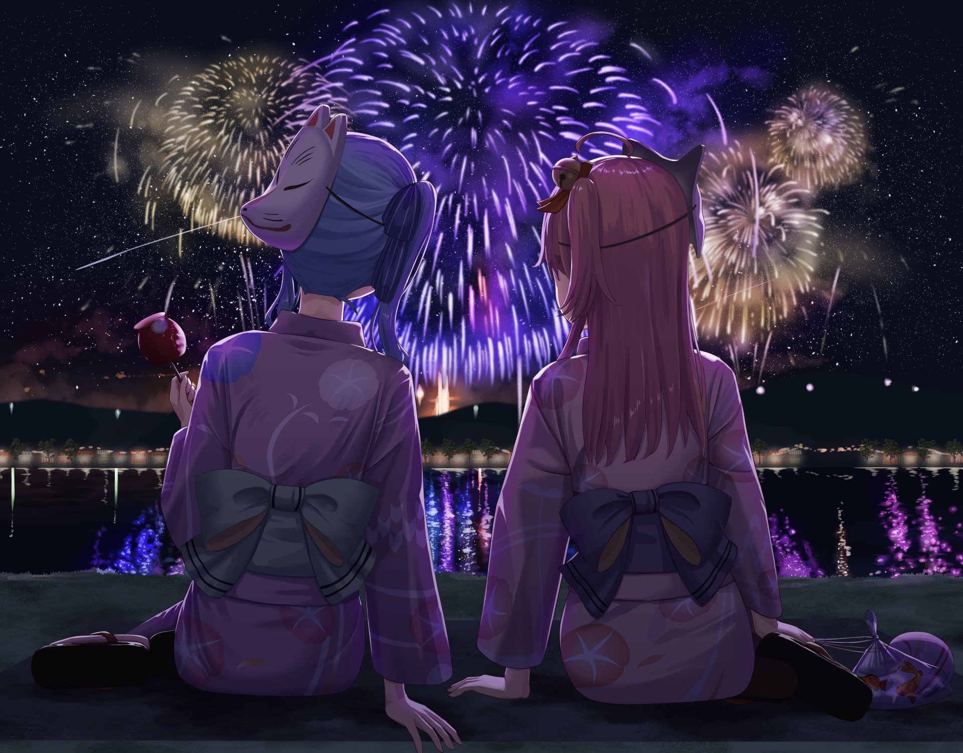 Download Hololive Sakura Miko Hoshimachi Suisei Anime Virtual Youtuber 4k Ultra HD Wallpaper