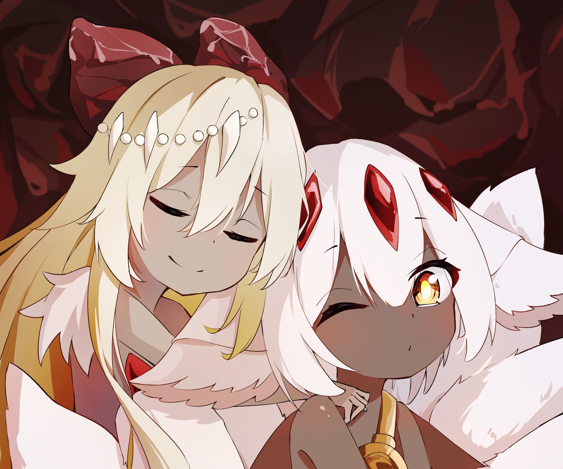 HD anime desktop wallpaper featuring Irumyuui and Faputa from Made in Abyss, showcasing detailed character designs and vibrant colors.