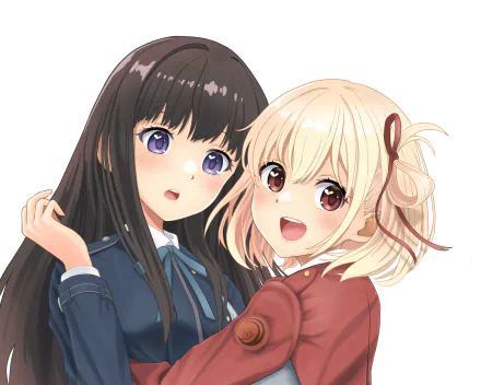 Chisato Nishikigi Takina Inoue Anime Lycoris Recoil HD Desktop Wallpaper | Background Image