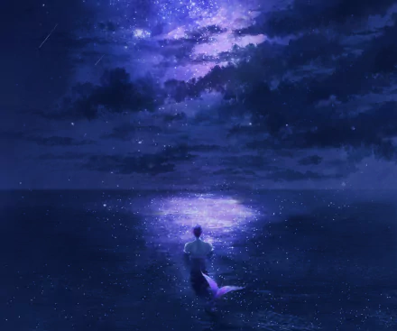 merman Noctyx Anime Virtual Youtuber HD Desktop Wallpaper | Background Image