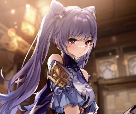 Keqing (Genshin Impact) video game Genshin Impact HD Desktop Wallpaper | Background Image