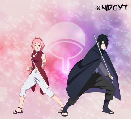 Sasuke Uchiha Sakura Haruno Anime Boruto HD Desktop Wallpaper | Background Image