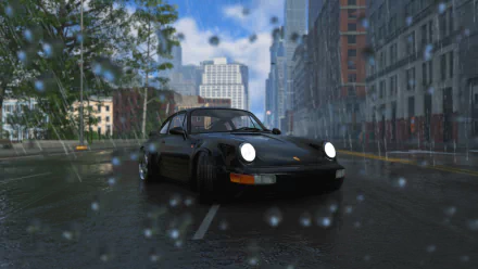  Porsche in the rain