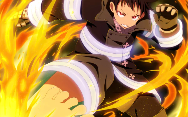 Shinra Kusakabe Anime Fire Force HD Desktop Wallpaper | Background Image