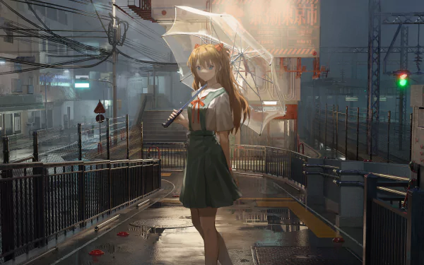 Asuka Langley Sohryu Anime Neon Genesis Evangelion HD Desktop Wallpaper | Background Image