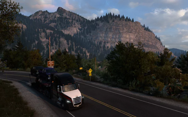 Truck Freightliner Cascadia video game American Truck Simulator HD Desktop Wallpaper | Background Image