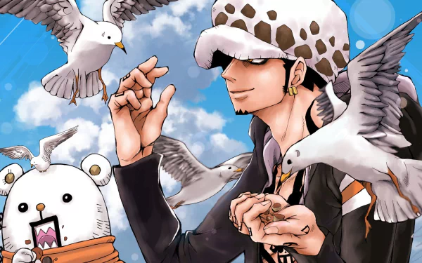 Trafalgar Law Bepo (One Piece) Anime One Piece HD Desktop Wallpaper | Background Image