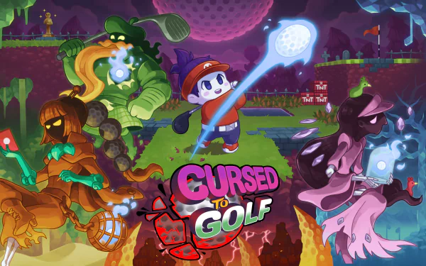 video game Cursed to Golf HD Desktop Wallpaper | Background Image