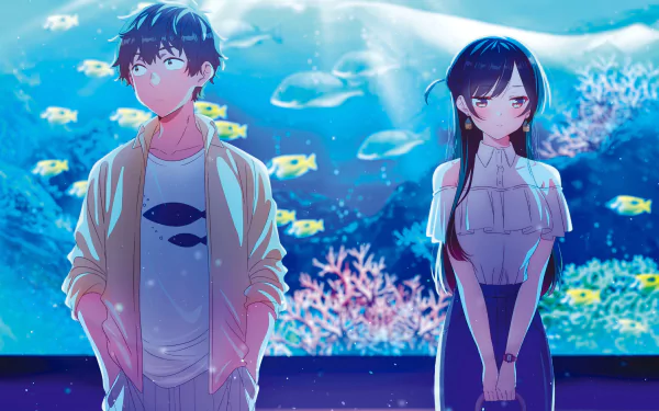Kazuya Kinoshita Chizuru Ichinose Kanojo Okarishimasu Anime Rent-A-Girlfriend HD Desktop Wallpaper | Background Image