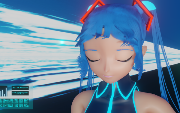 Anime Vocaloid Hatsune Miku Blue Hair Blender 3D HD Wallpaper | Background Image