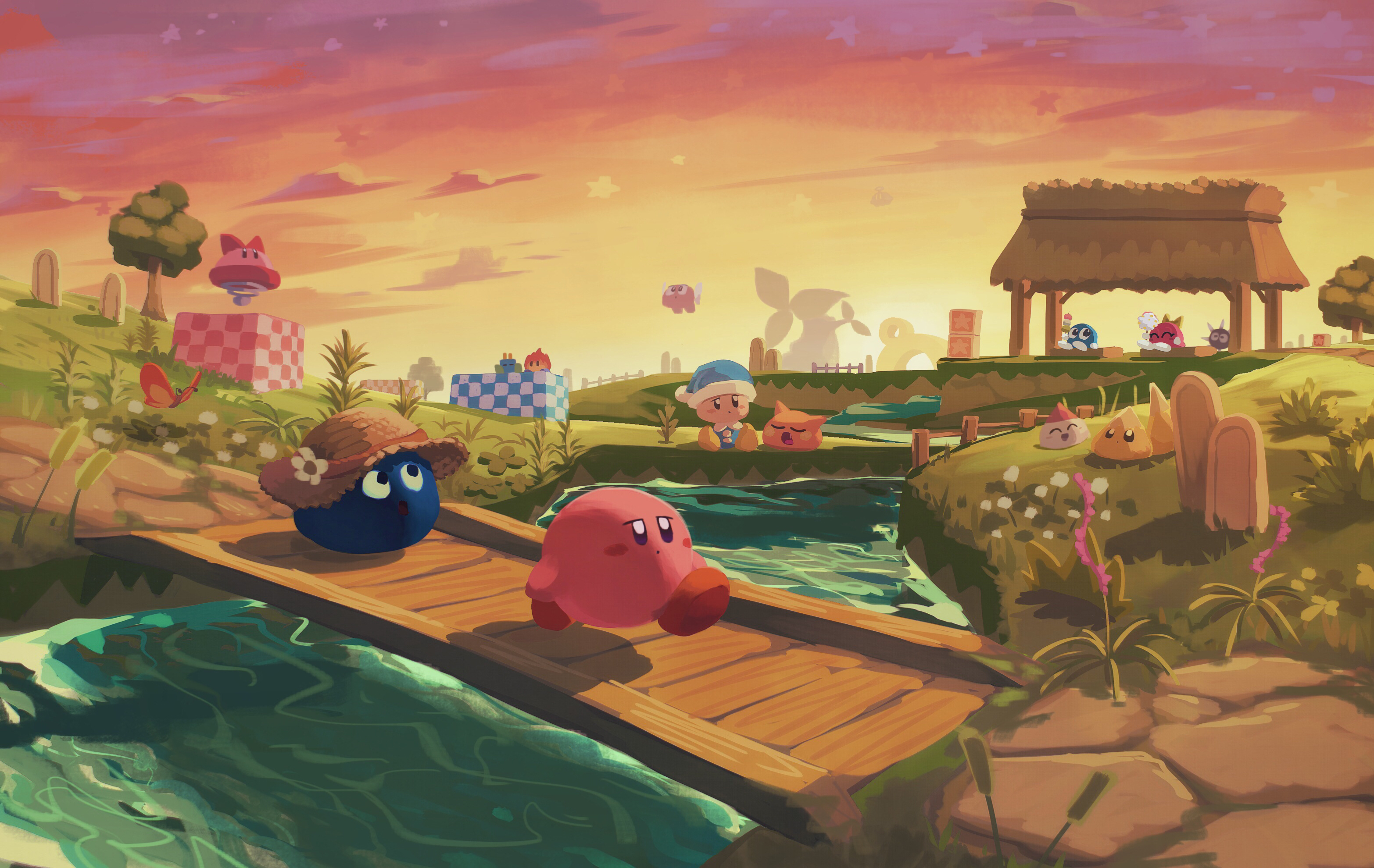 Video Game Kirby HD Wallpaper by すびかか