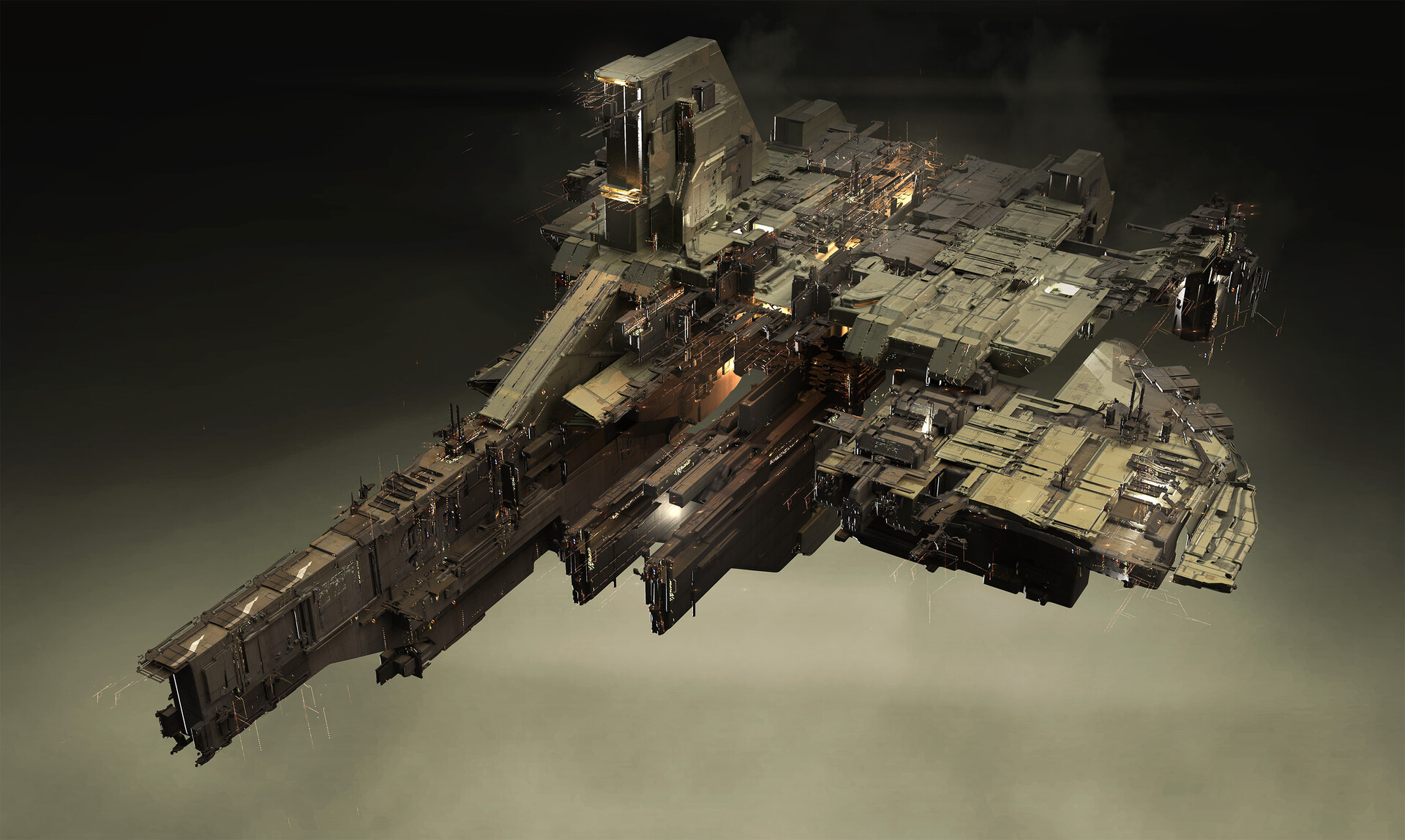 Infinite Lagrange Cargo Spaceship HD Wallpaper by Yishu 5