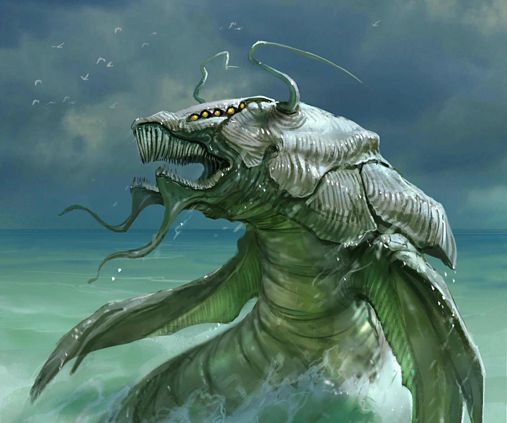 Download Fantasy Sea Monster HD Wallpaper by Palamarchuk Mikhail