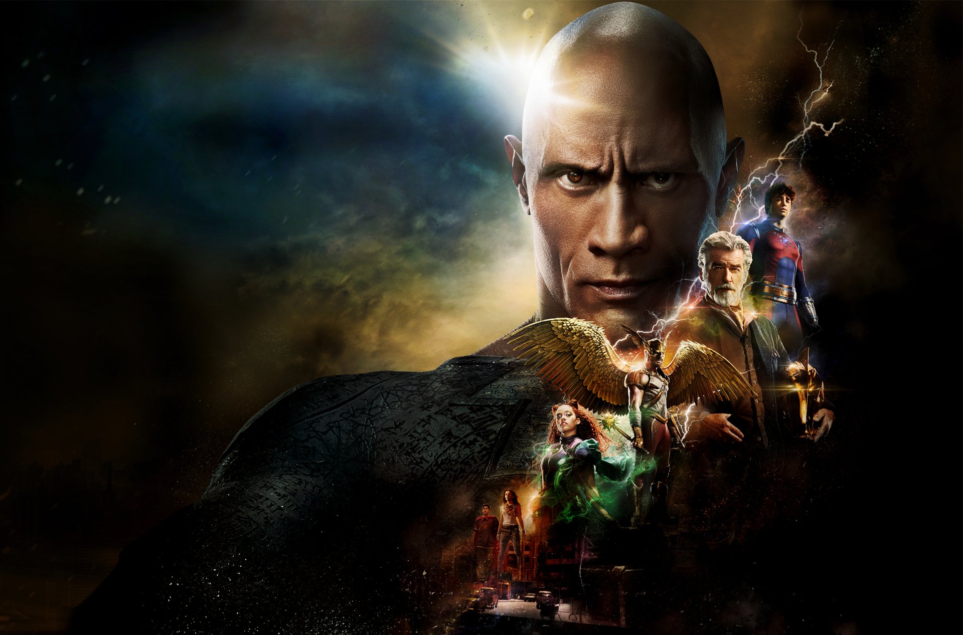Download Pierce Brosnan Dwayne Johnson Movie Black Adam HD Wallpaper