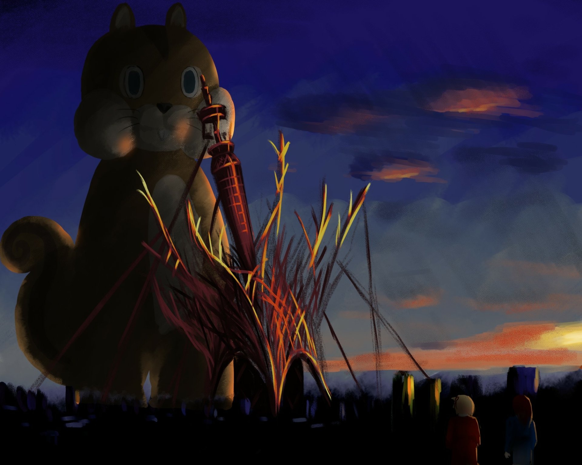 Download Anime Lycoris Recoil HD Wallpaper by びゅーぽいんと