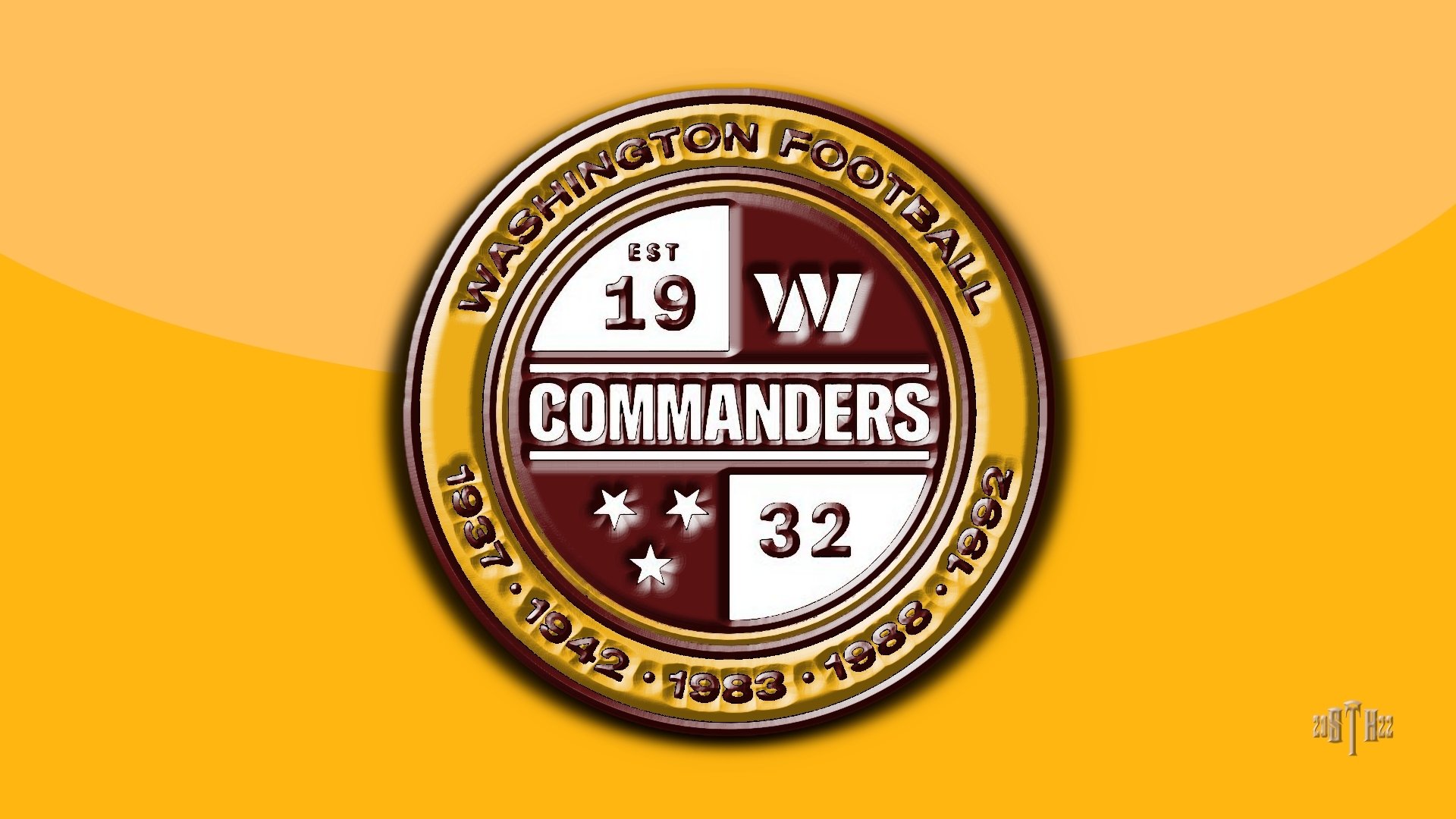 Download Washington Commanders Logo Symbol Wallpaper