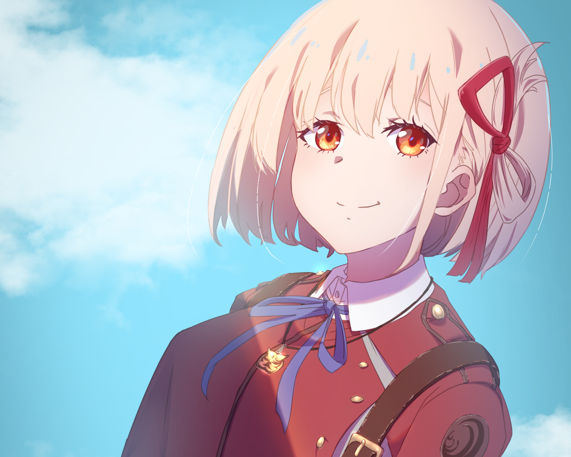 Download Chisato Nishikigi Anime Lycoris Recoil HD Wallpaper by ぐりるすくま