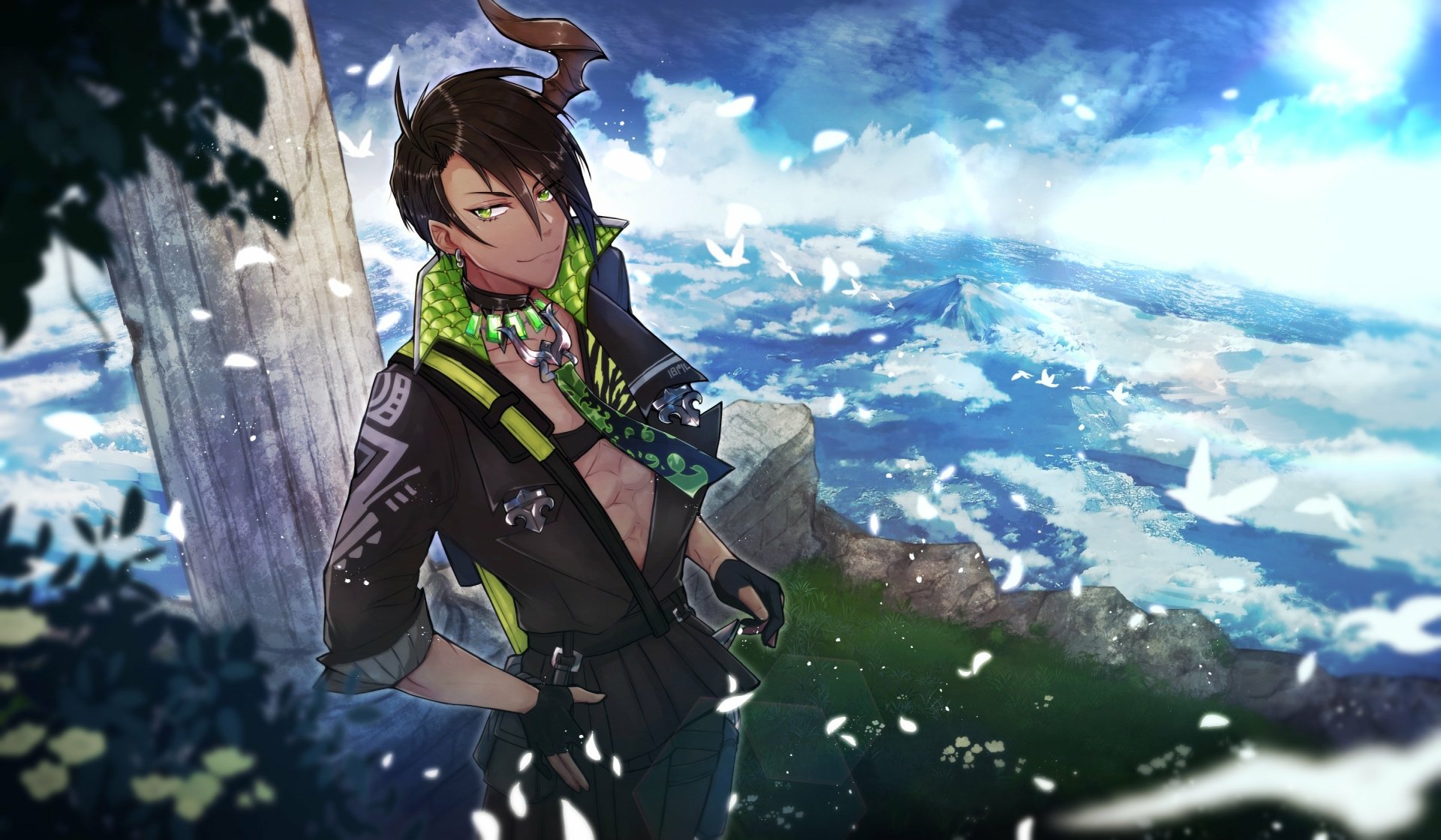 Download Holostars Aragami Ouga Anime Virtual Youtuber HD Wallpaper