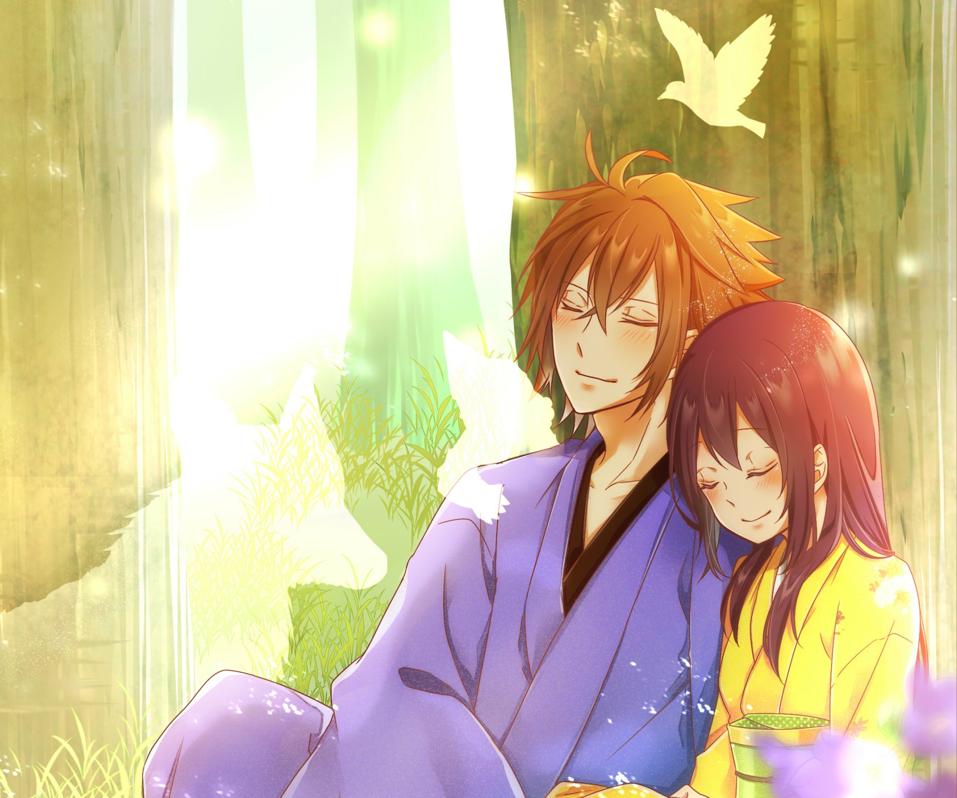 Download Yukimura Chizuru Okita Souji Anime Hakuouki Shinsengumi Kitan HD Wallpaper by 雅